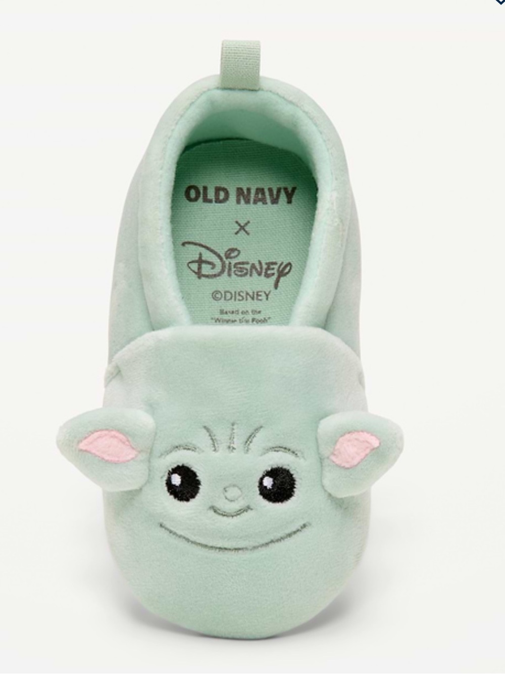 Mint Green Toddler Slippers with Grogu Baby Yoda Star Wars